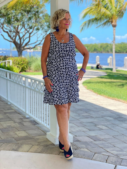 BRIGHTEN BLUE LAYERED DRESS