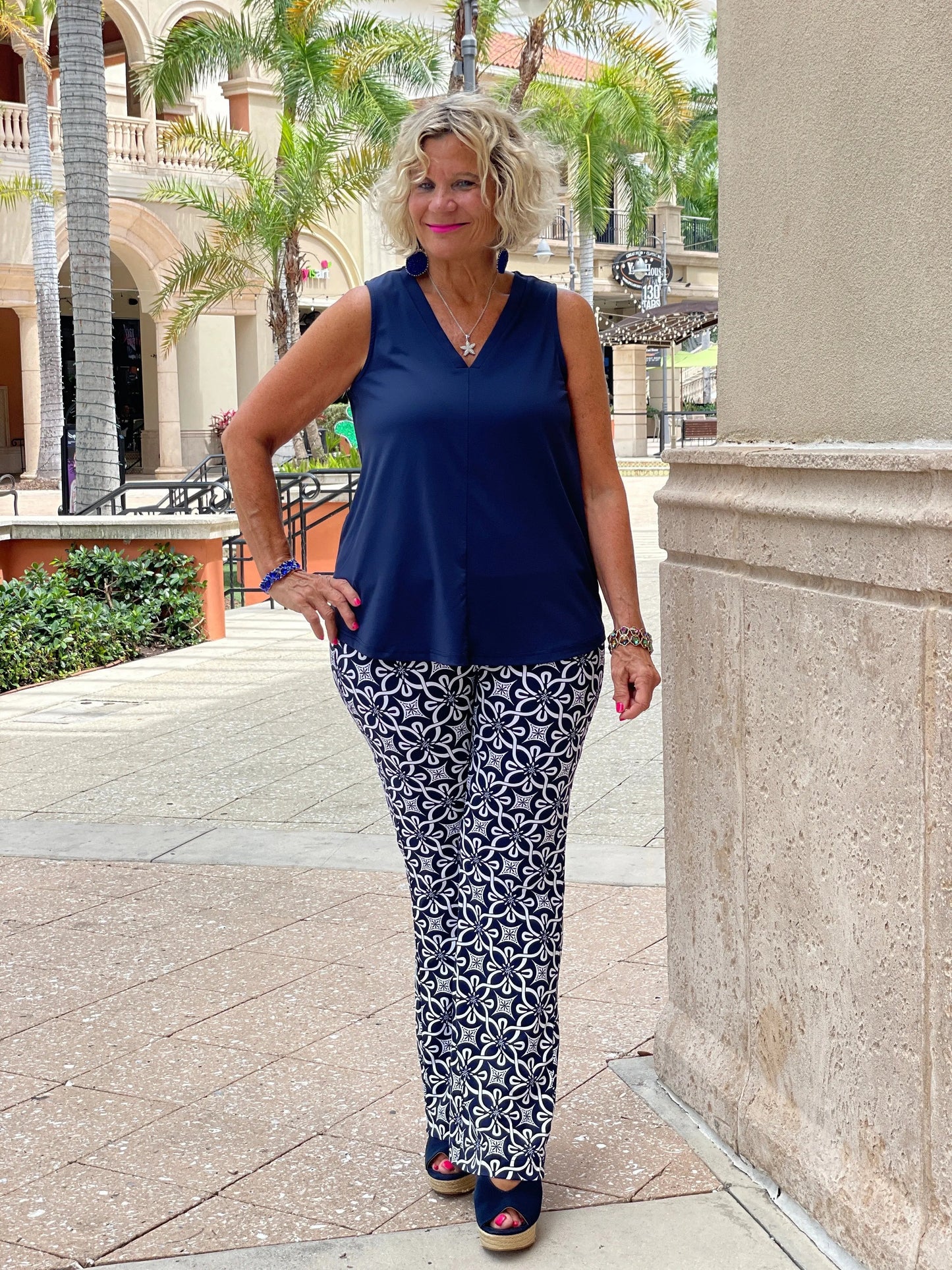 BRIGHTEN BLUE PALAZZO PANT