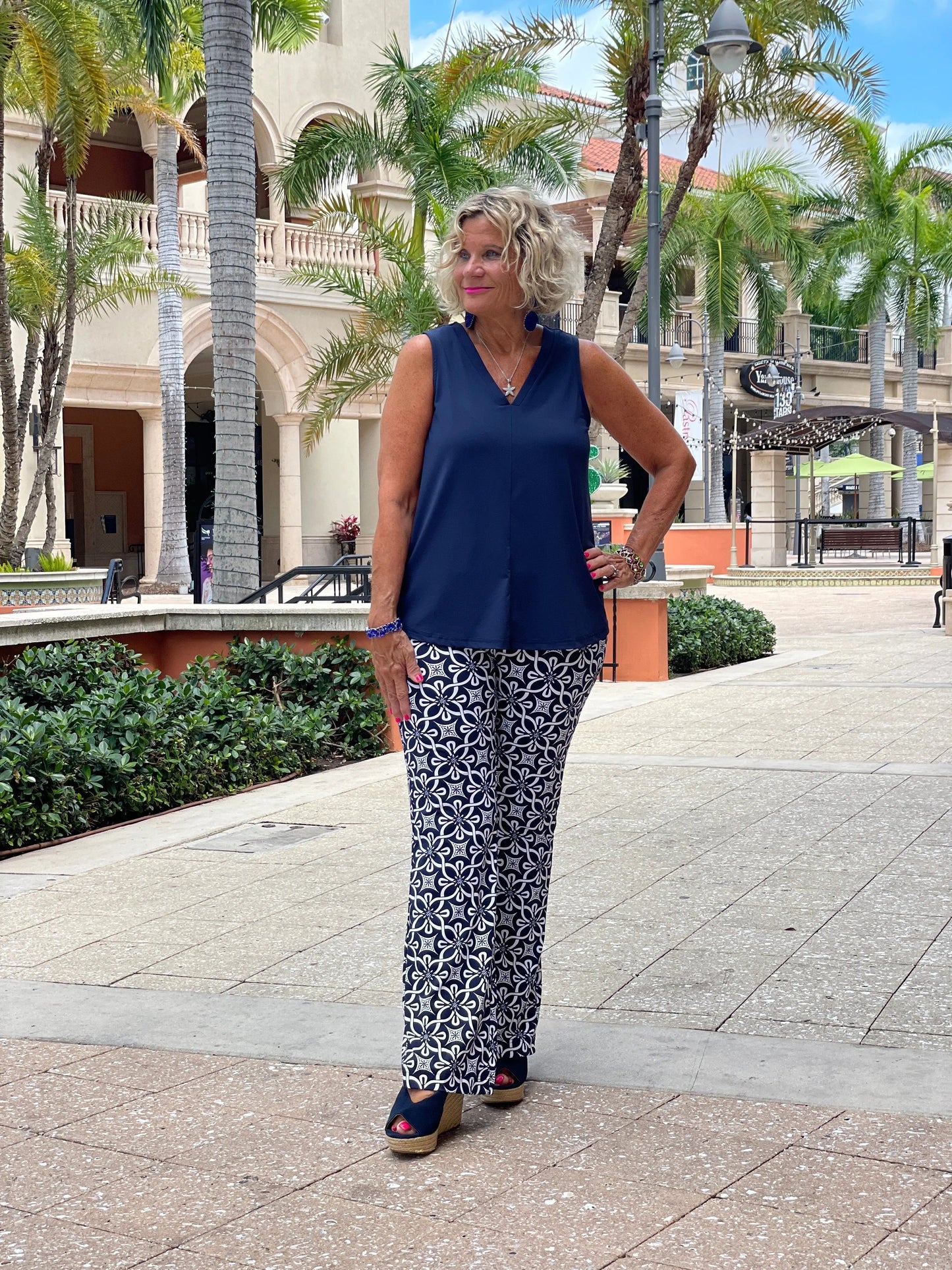 BRIGHTEN BLUE PALAZZO PANT