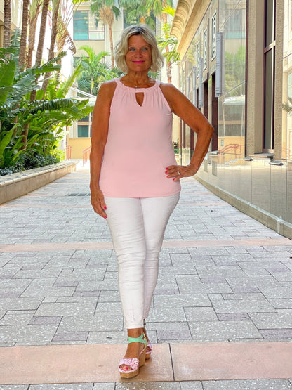 FROSTED PINK  KEYHOLE TOP FINAL SALE