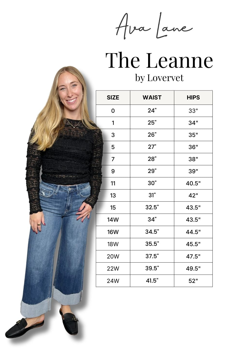 The Leanne High-Rise A Line Wide Leg Cuffed Denim
