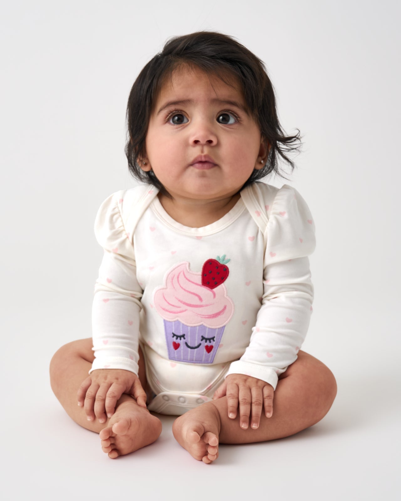 Little Sweetie Puff Sleeve Bodysuit