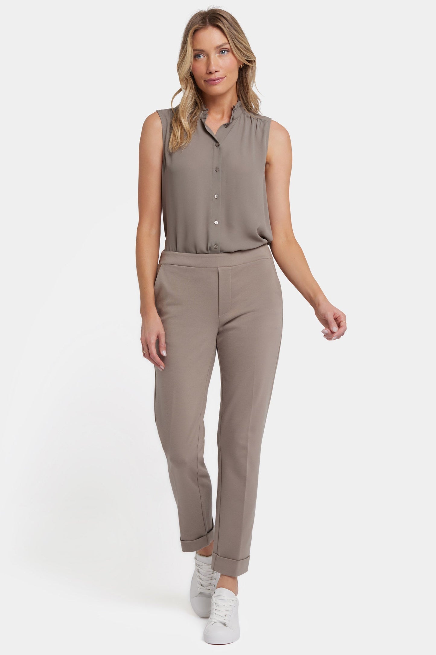 Cassidy Ankle Pull-On Trouser Pants - Saddlewood