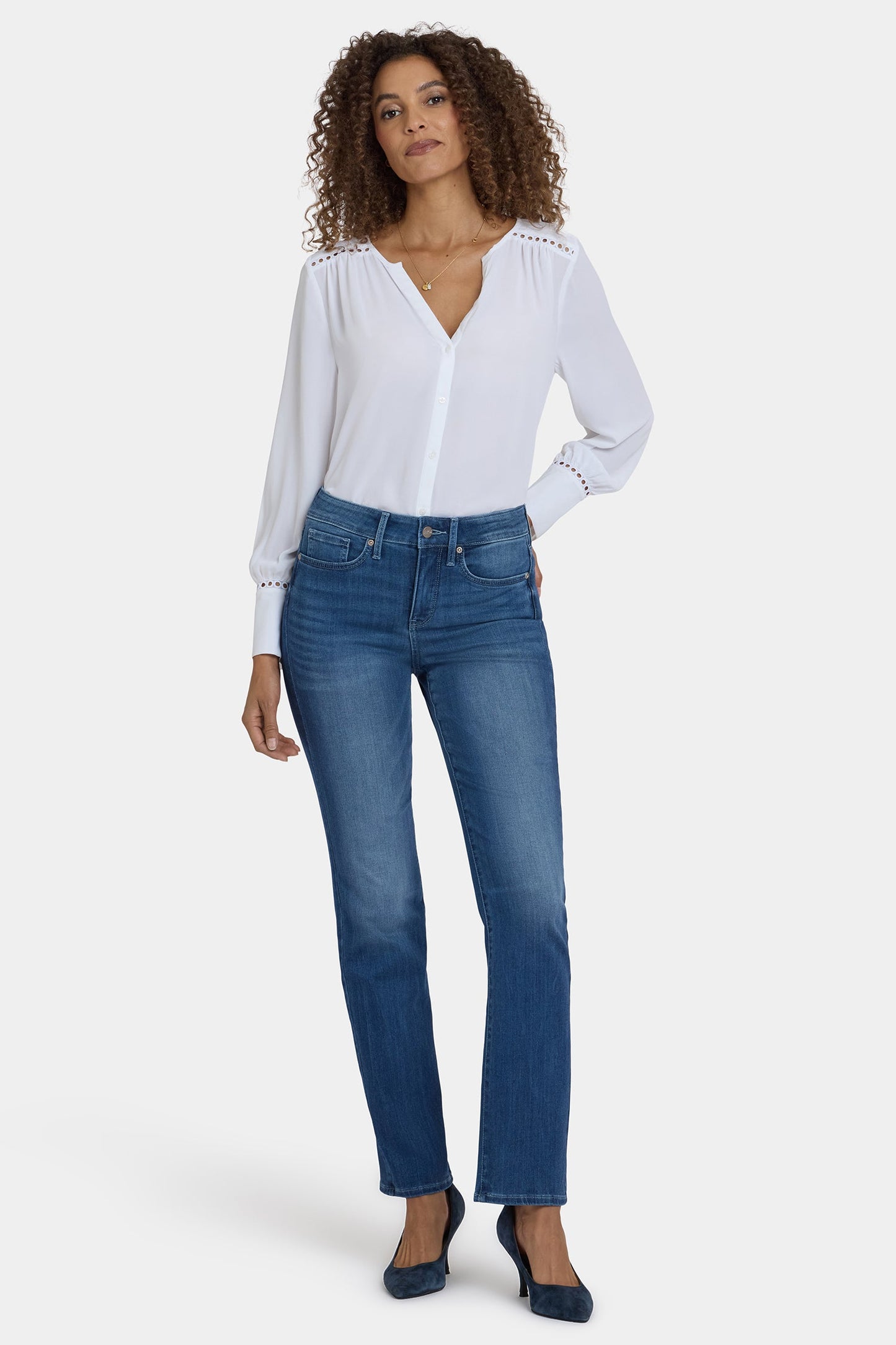 Marilyn Straight Jeans - Cool Marine