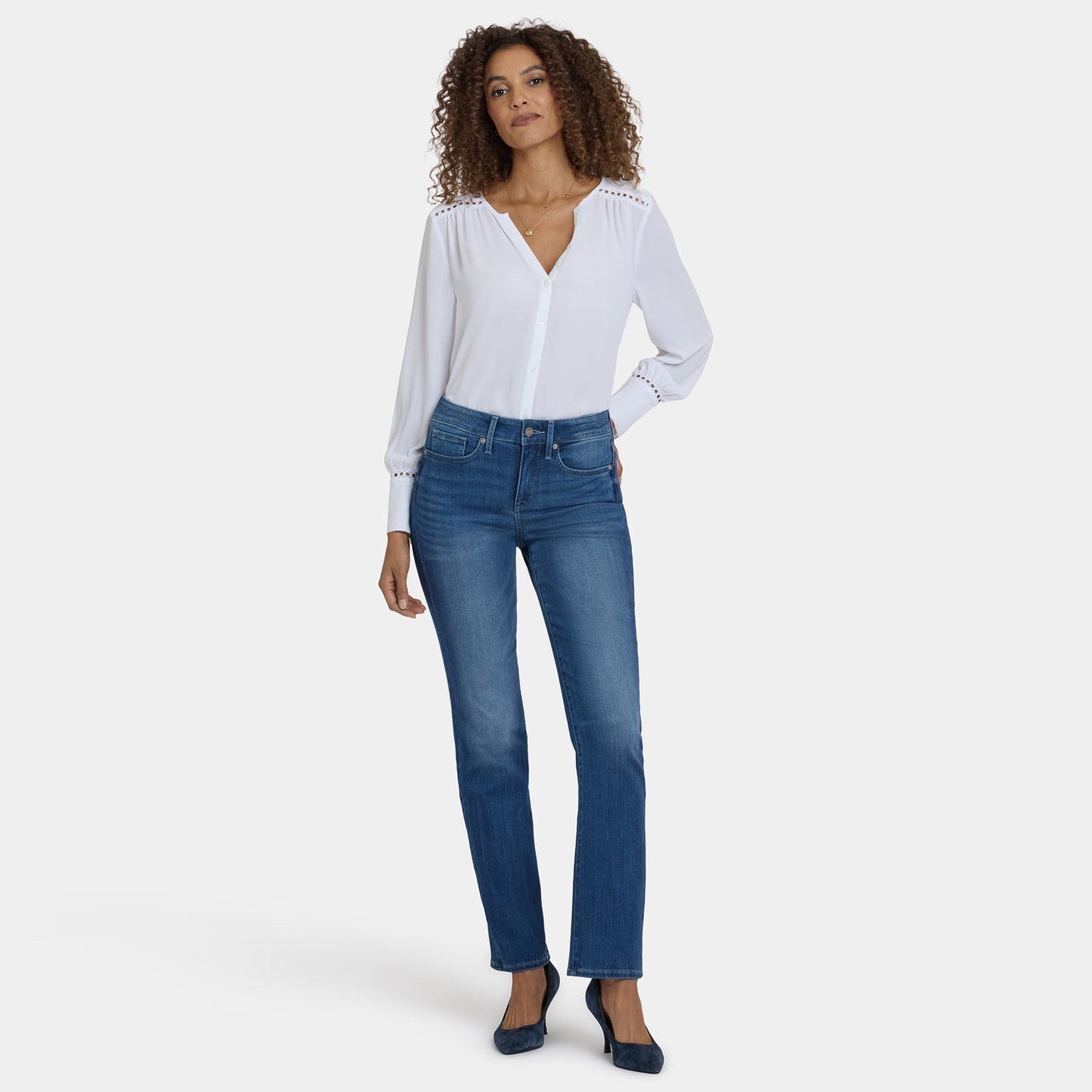 Marilyn Straight Jeans - Cool Marine