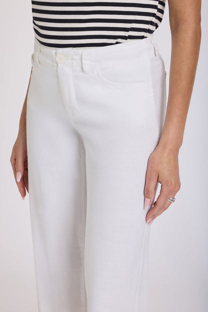 5 Pocket Wide Leg Trouser Pants - Optic White