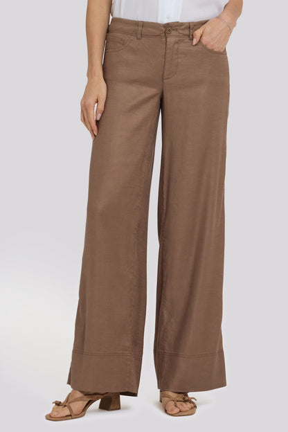 5 Pocket Wide Leg Trouser Pants - Toasted Coconut