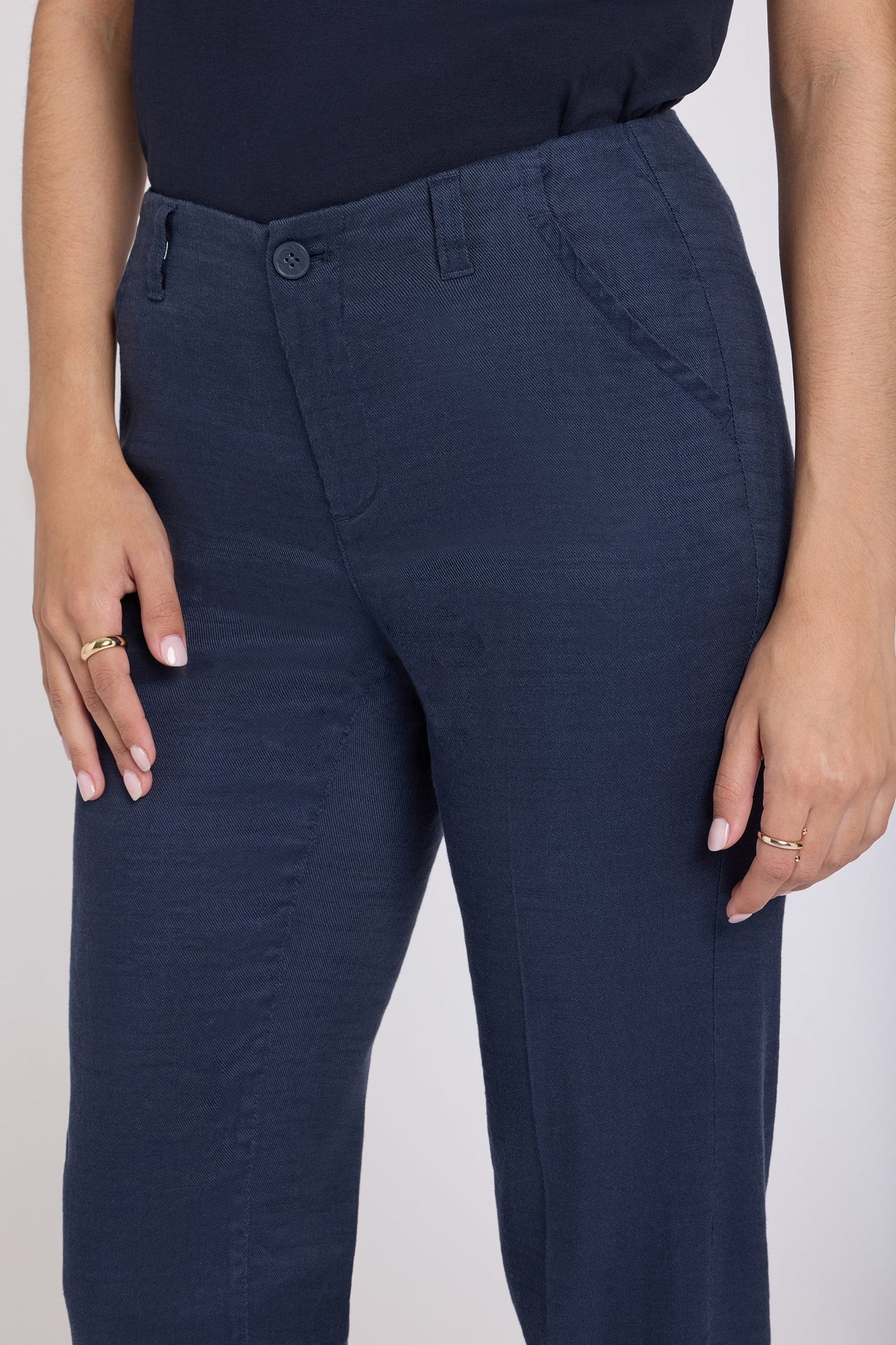 Marilyn Straight Pants - Oxford Navy