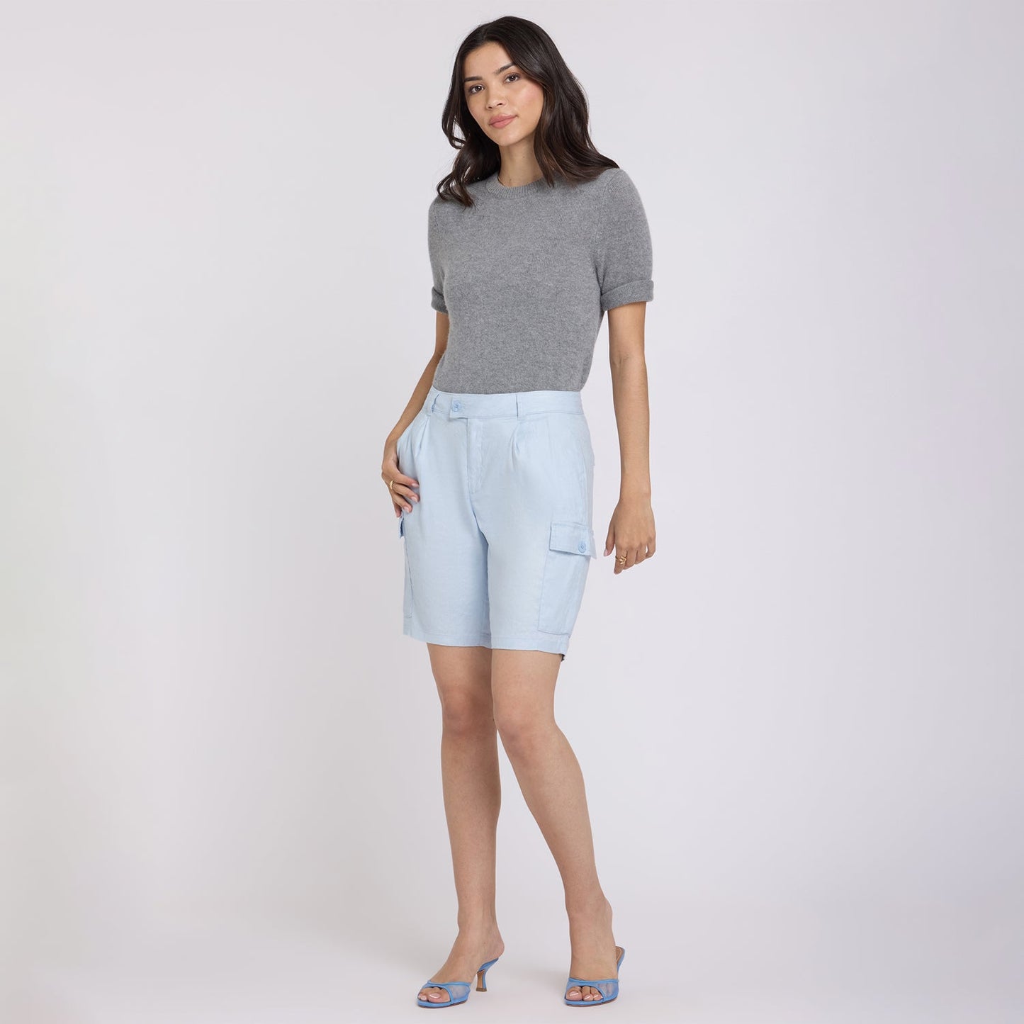 Cargo Bermuda Shorts - Blue Clover
