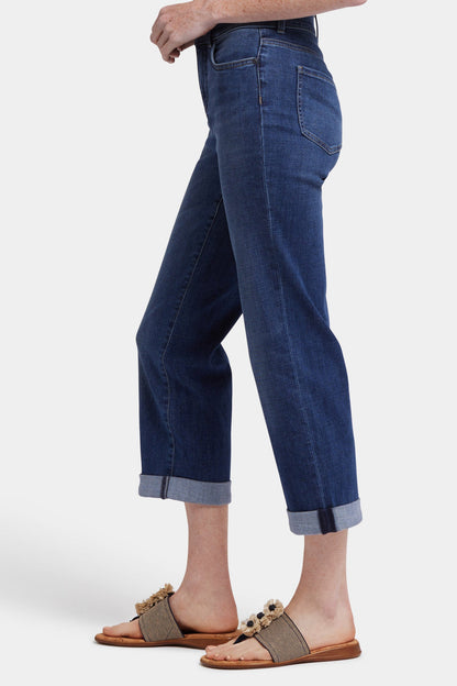 Bailey Relaxed Straight Crop Jeans - Asturia Shore
