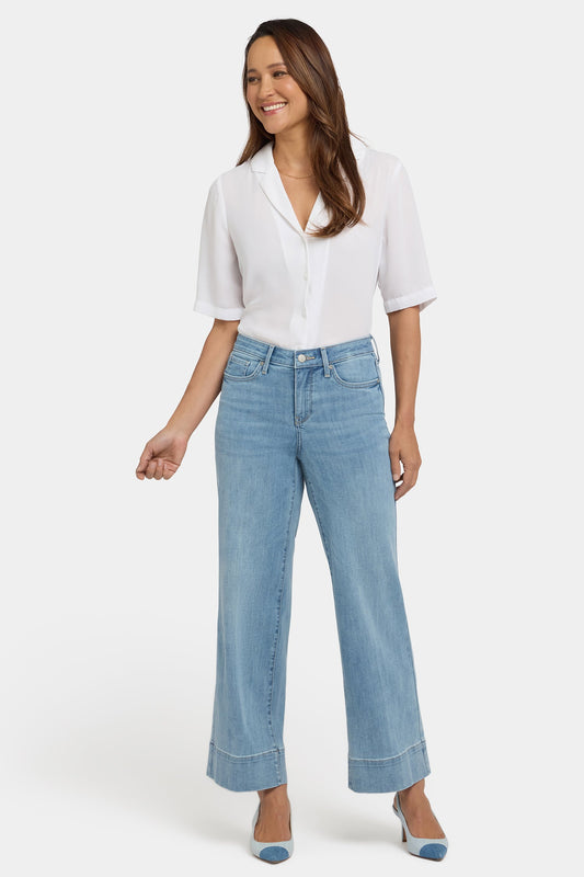 Teresa Wide Leg Ankle Jeans - Heritage Glow