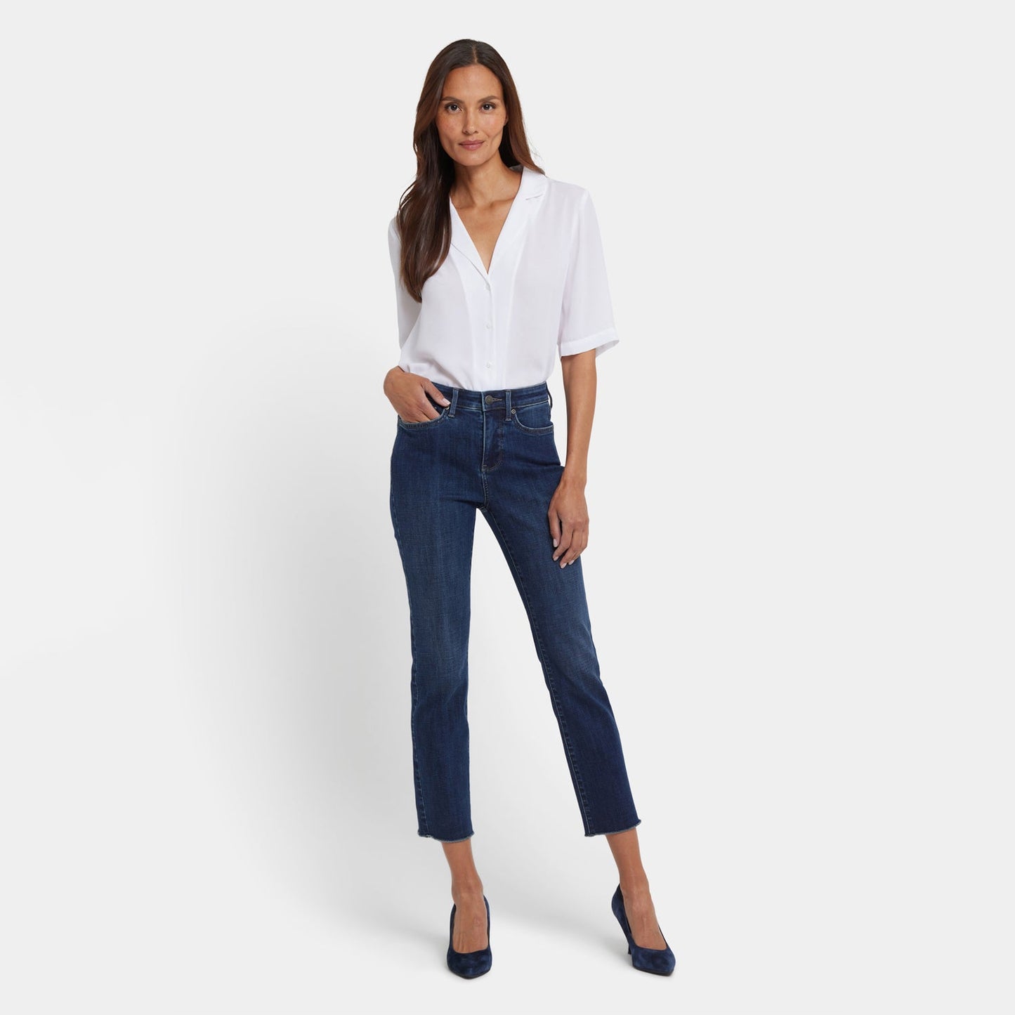 Sheri Slim Ankle Jeans - Louvre Sapphire