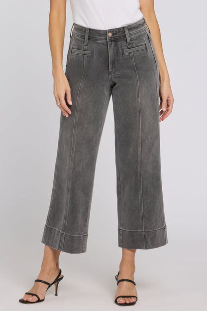 Teresa Wide Leg Ankle Jeans - Dusty Ash