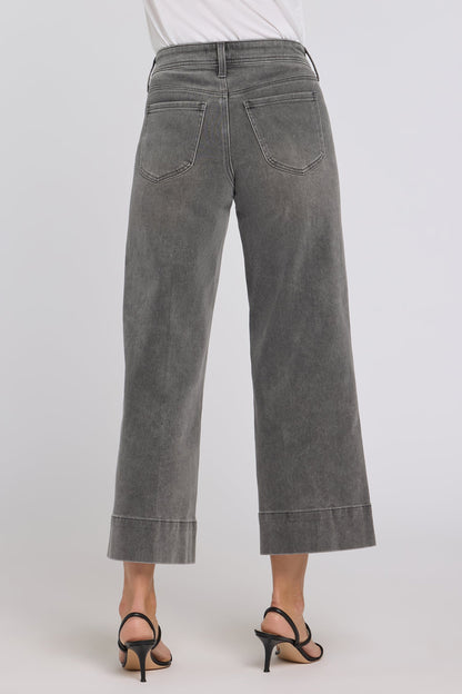 Teresa Wide Leg Ankle Jeans - Dusty Ash