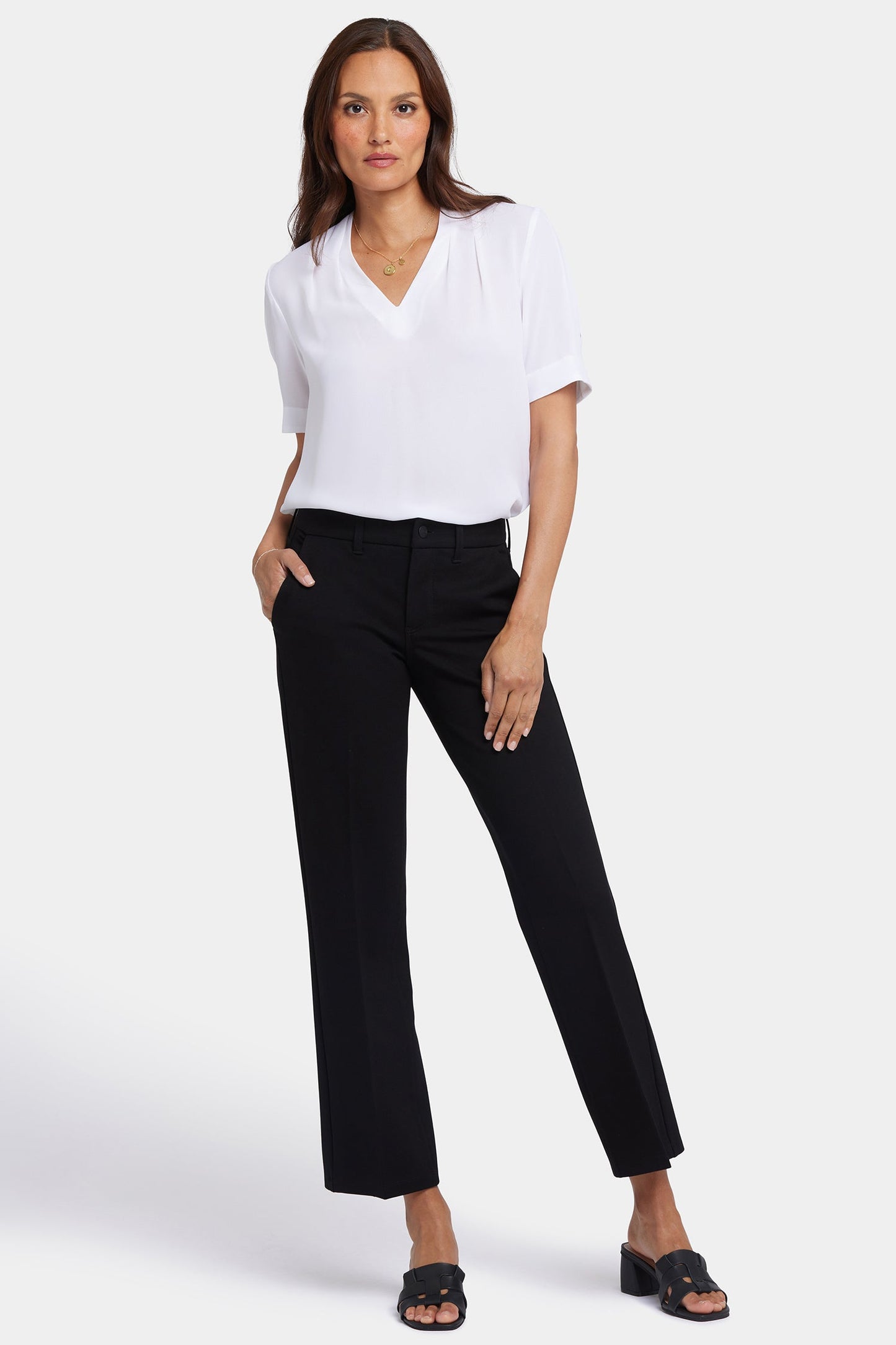 Straight Trouser Pants - Black