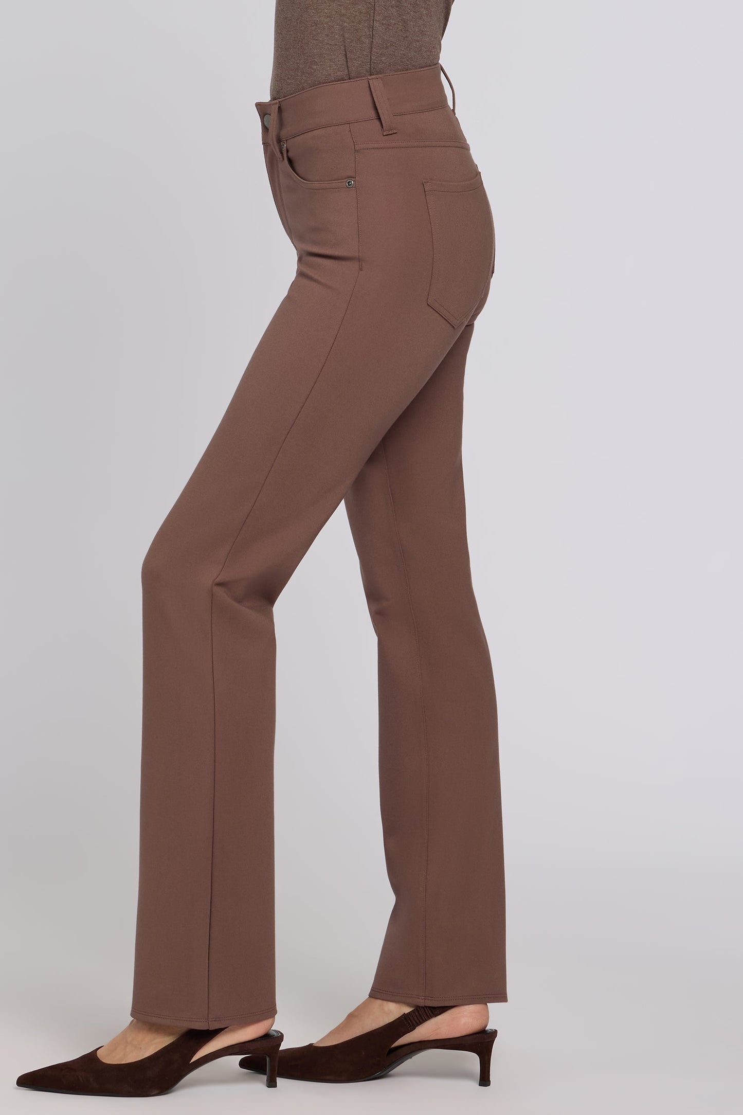 Marilyn Straight Pants - Deep Taupe