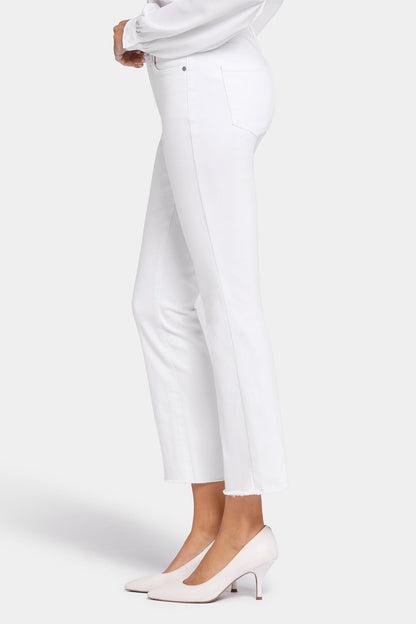 Billie Mini Bootcut Ankle Jeans - Optic White
