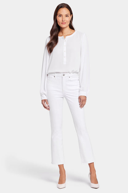 Billie Mini Bootcut Ankle Jeans - Optic White