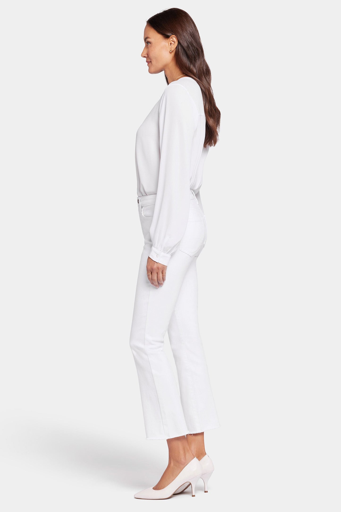 Billie Mini Bootcut Ankle Jeans - Optic White