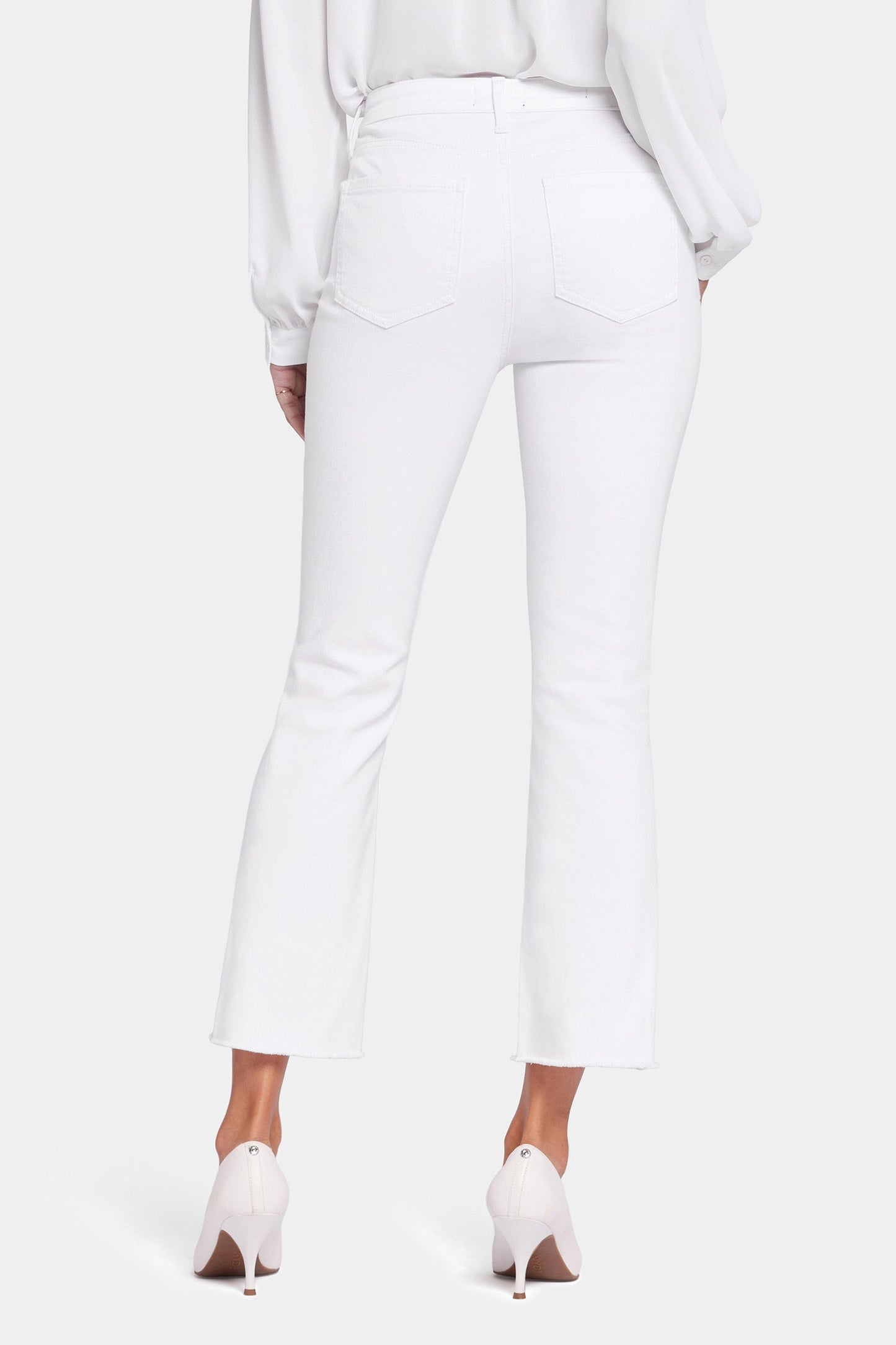 Billie Mini Bootcut Ankle Jeans - Optic White