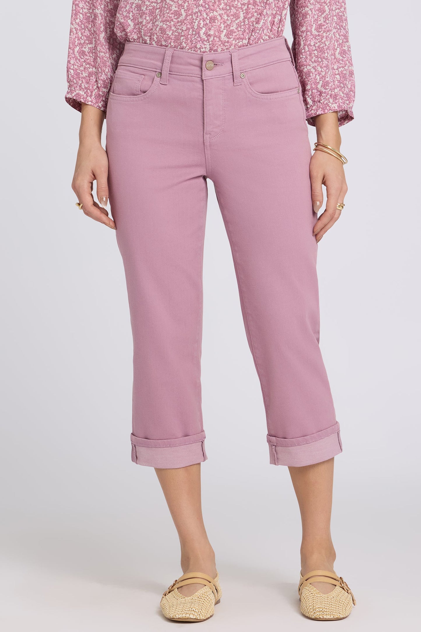 Marilyn Straight Crop Jeans - Dusky Daisy