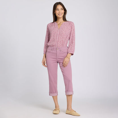 Marilyn Straight Crop Jeans - Dusky Daisy