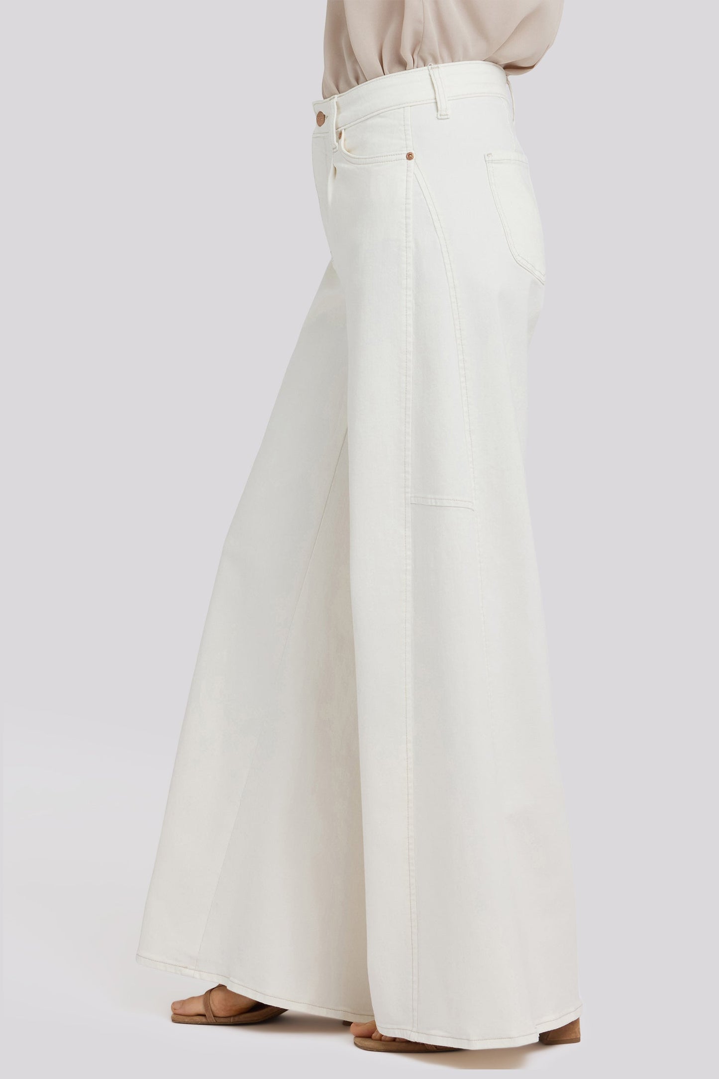 Nova Super Wide Leg Jeans - Vintage White