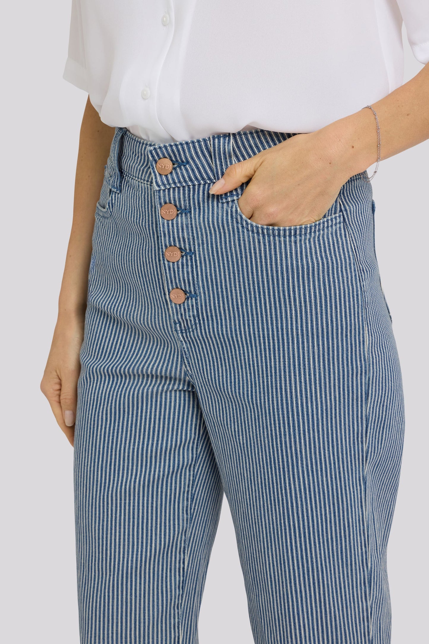 Kasey Stovepipe Ankle Jeans - Malaga Stripe
