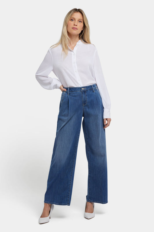 Teresa Wide Leg Ankle Jeans - Romantic Indigo