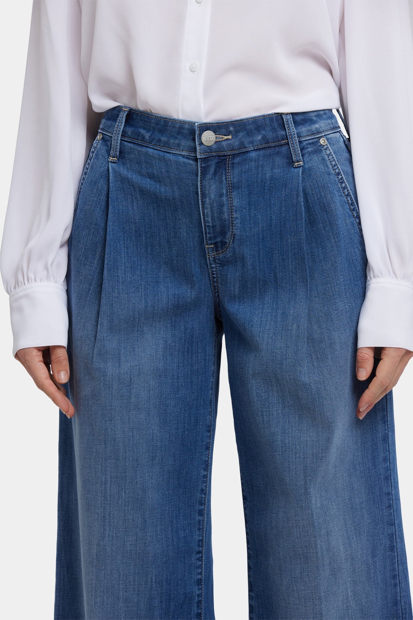 Teresa Wide Leg Ankle Jeans - Romantic Indigo