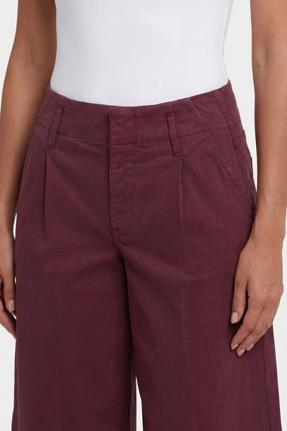 Mona Wide Leg Trouser Jeans - Sienna Red