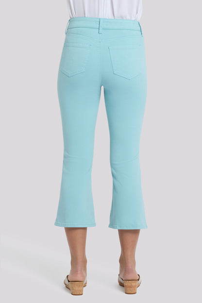 Monica Kick Flare Crop Jeans - Aqua Haze