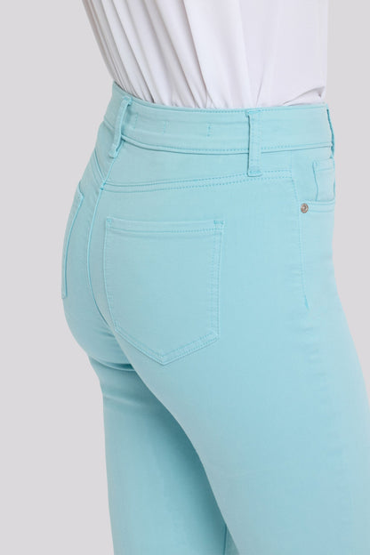 Monica Kick Flare Crop Jeans - Aqua Haze