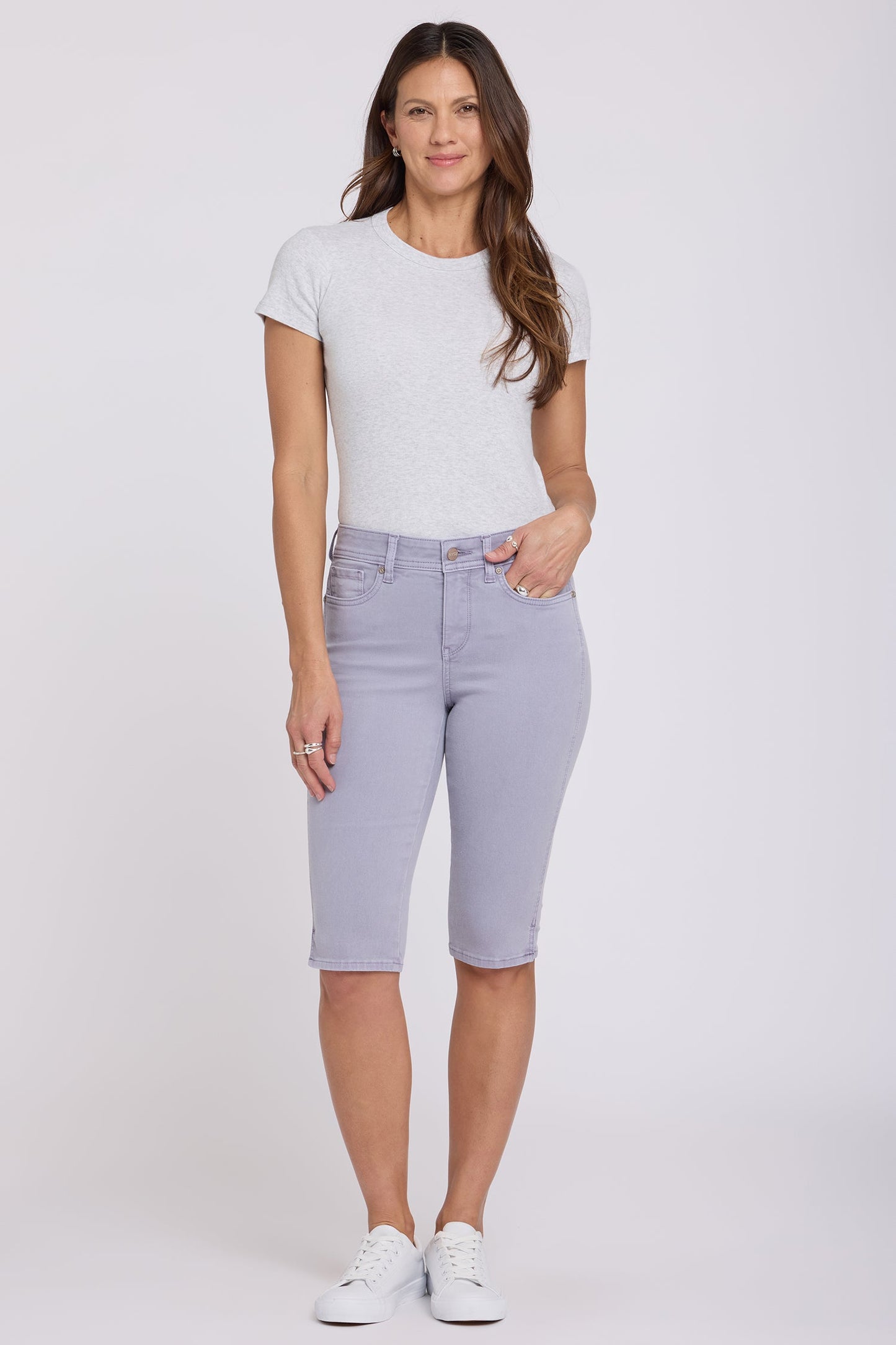 Sophie Bike Capri Jeans - Vintage Lavender