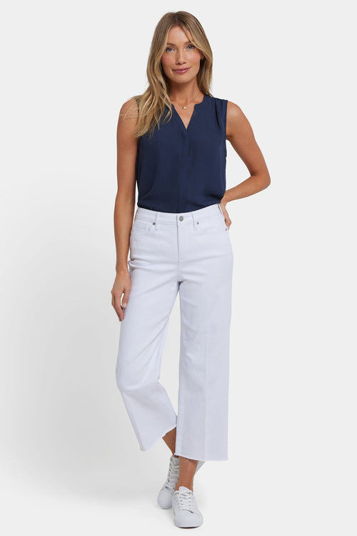 Coco Relaxed Wide Leg Crop Jeans - Optic White