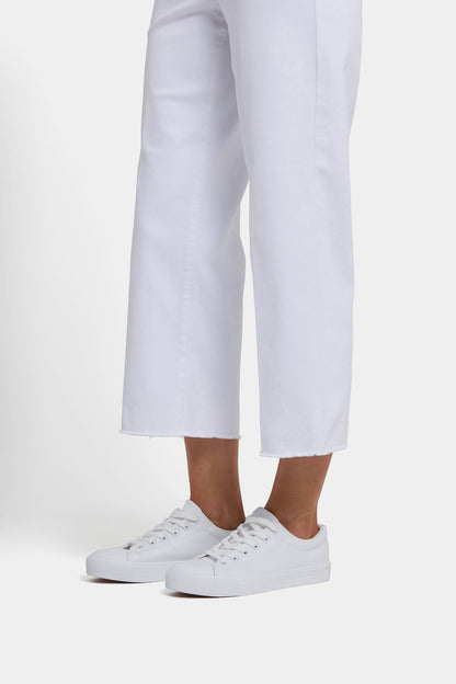 Coco Relaxed Wide Leg Crop Jeans - Optic White