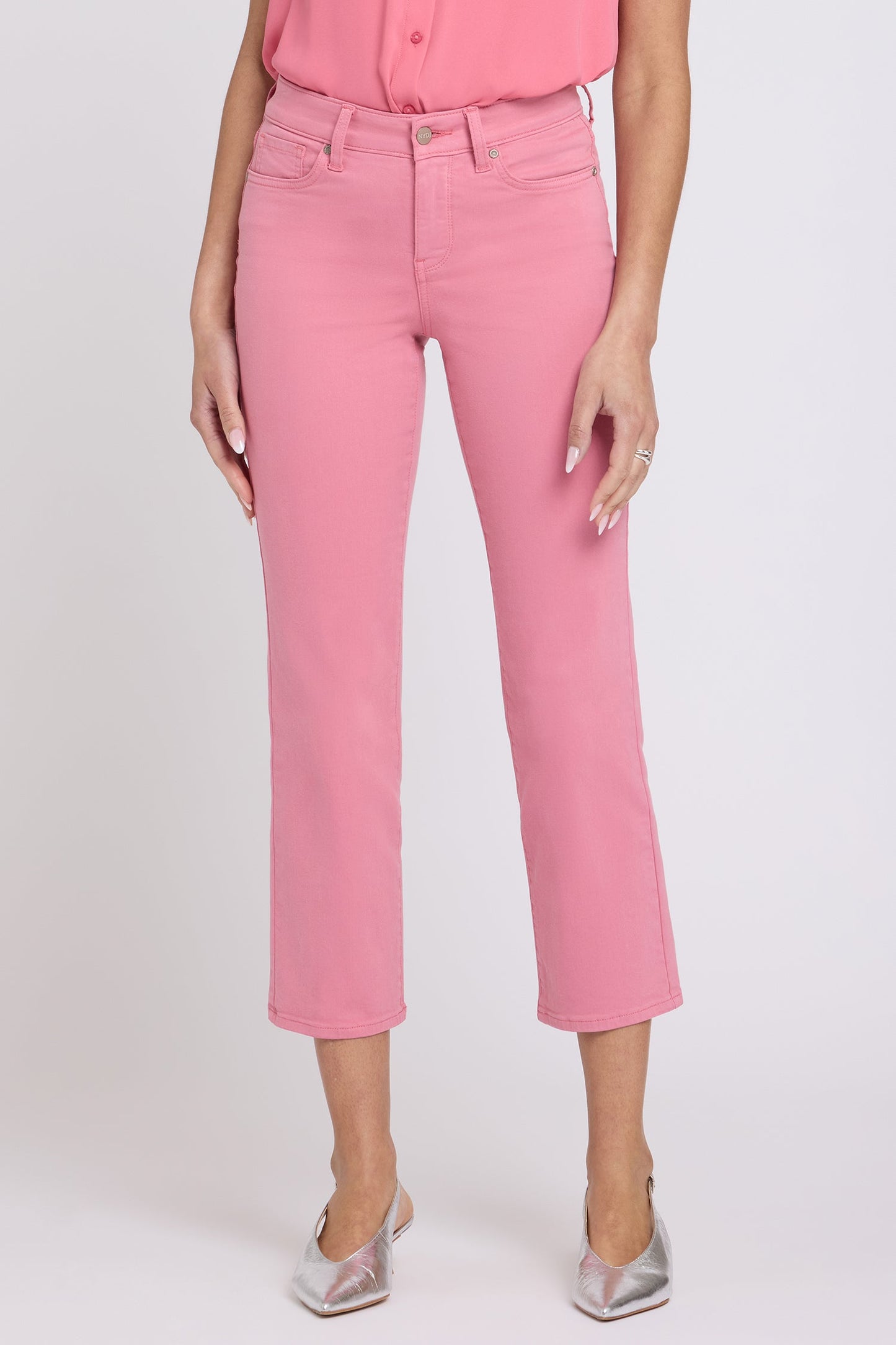 Marilyn Straight Ankle Jeans - Desert Rose