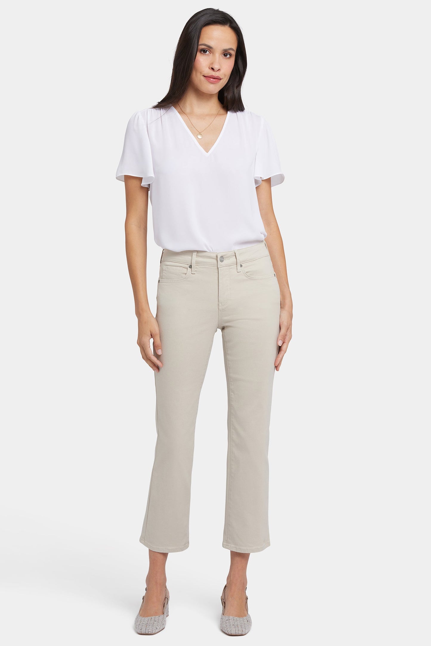 Marilyn Straight Ankle Jeans - Feather