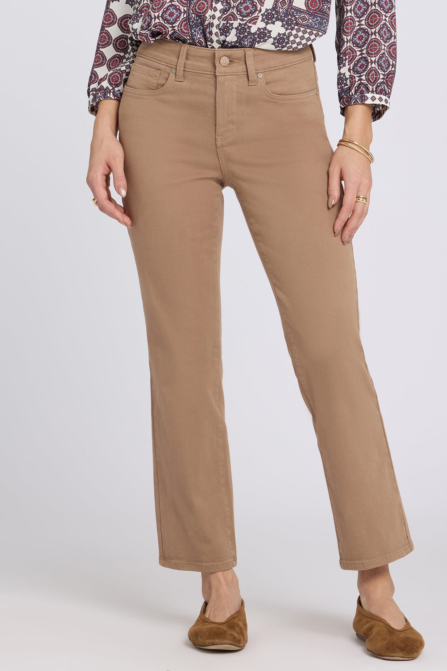 Marilyn Straight Ankle Jeans - Toasted Coconut