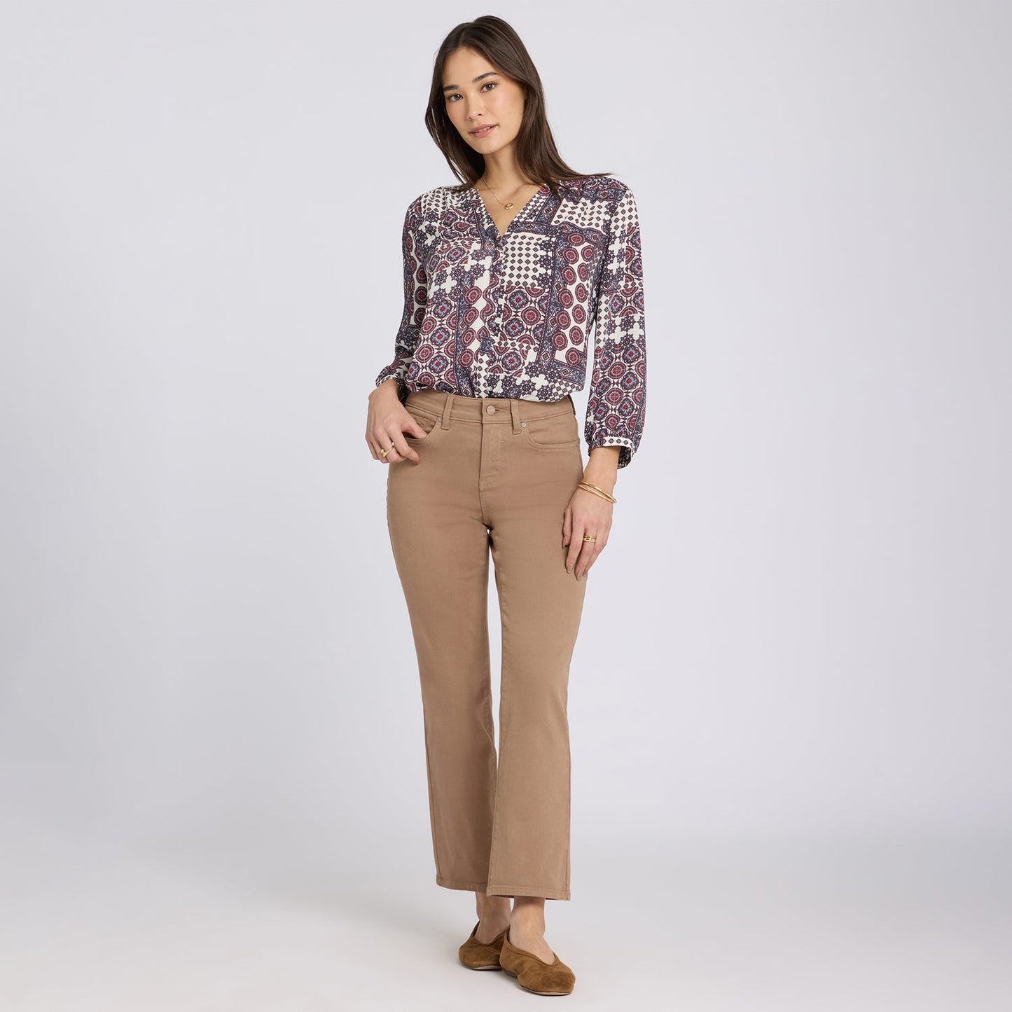 Marilyn Straight Ankle Jeans - Toasted Coconut