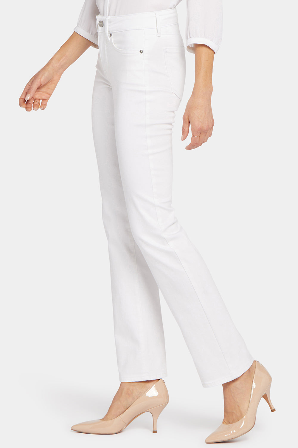 Marilyn Straight Jeans In Tall - Optic White