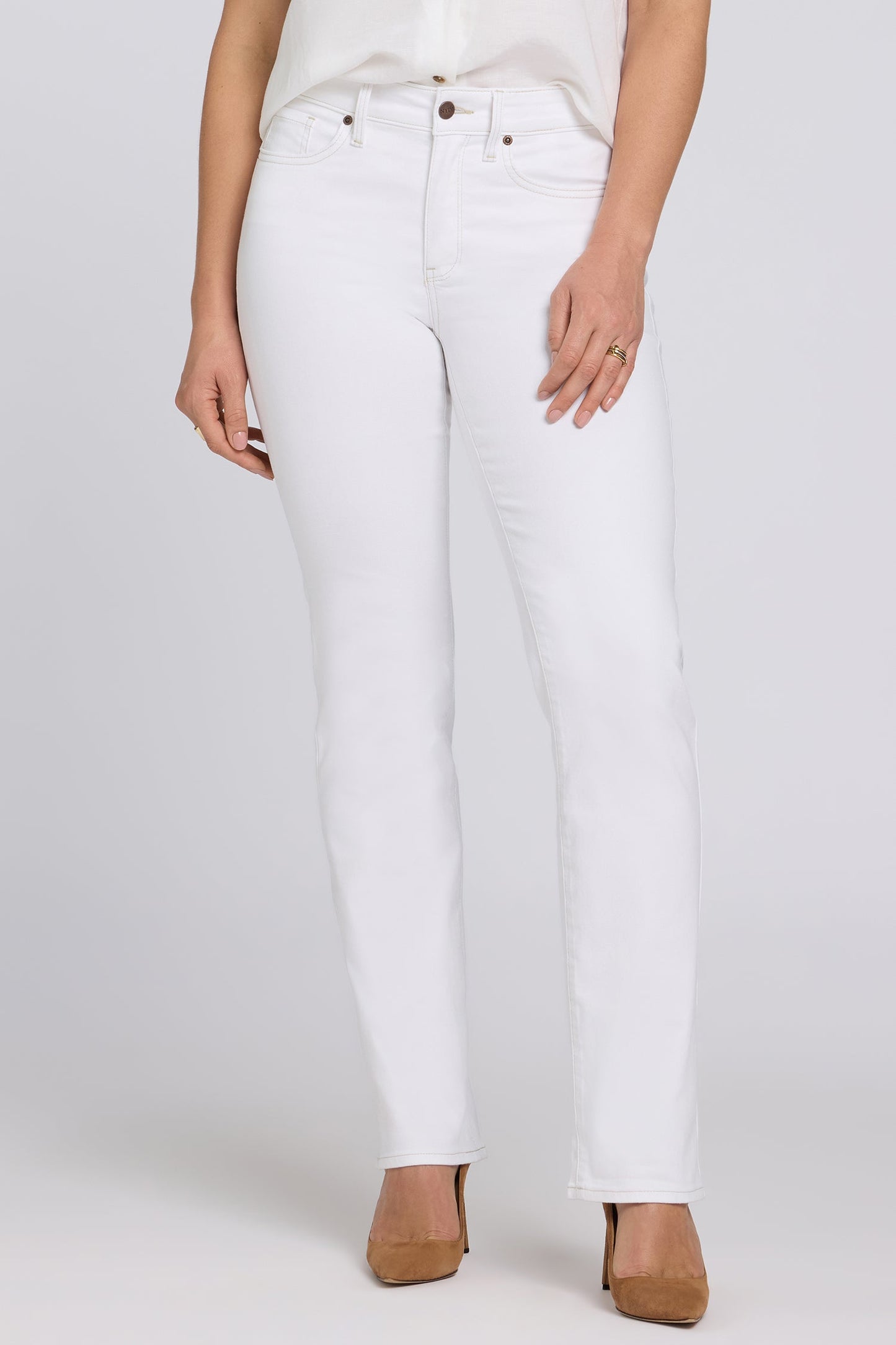 Marilyn Straight Jeans - Optic White