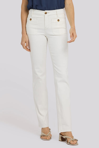 Marilyn Straight Jeans In Tall - Vintage White