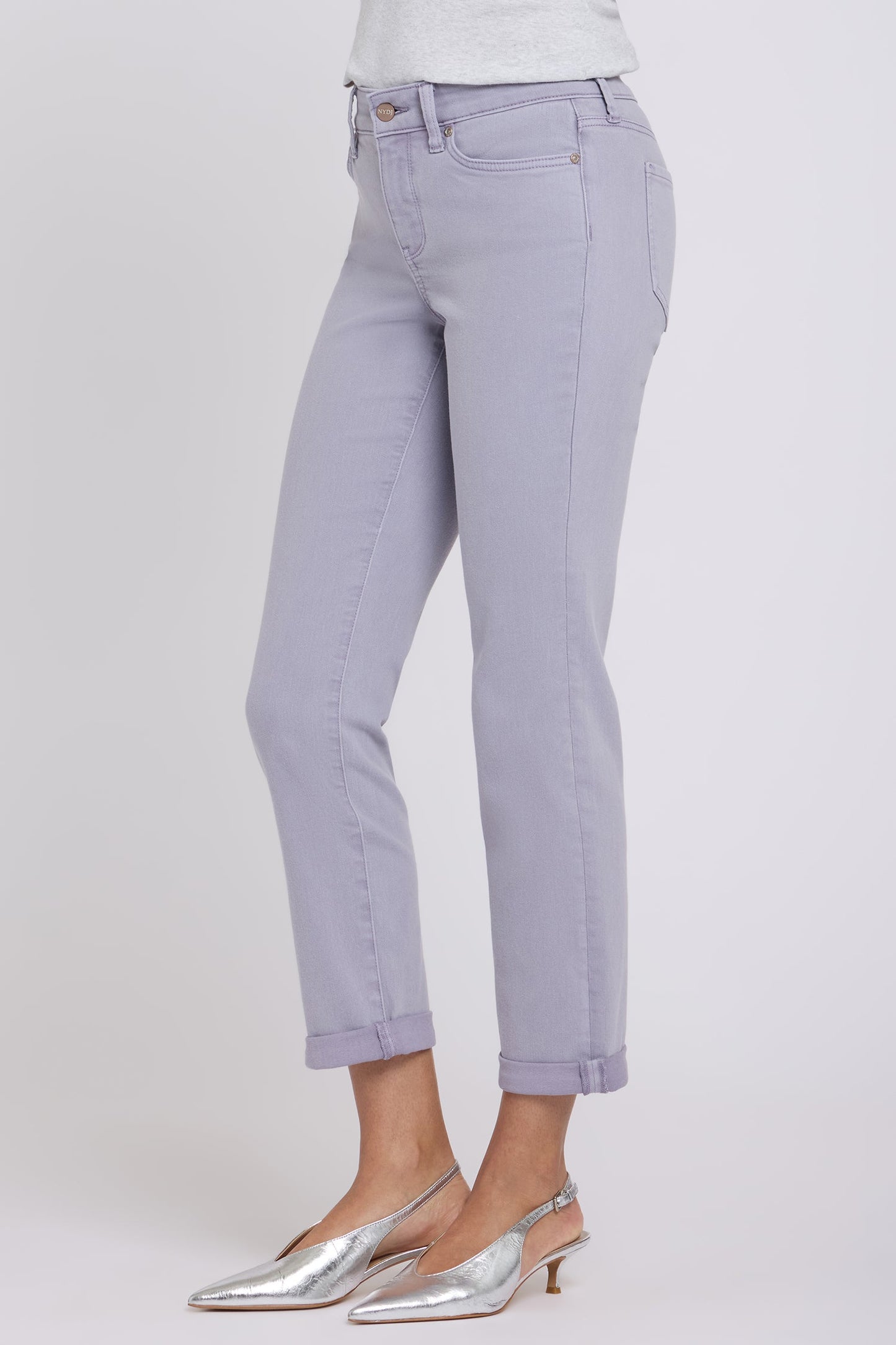 Sheri Slim Straight Ankle Jeans - Vintage Lavender