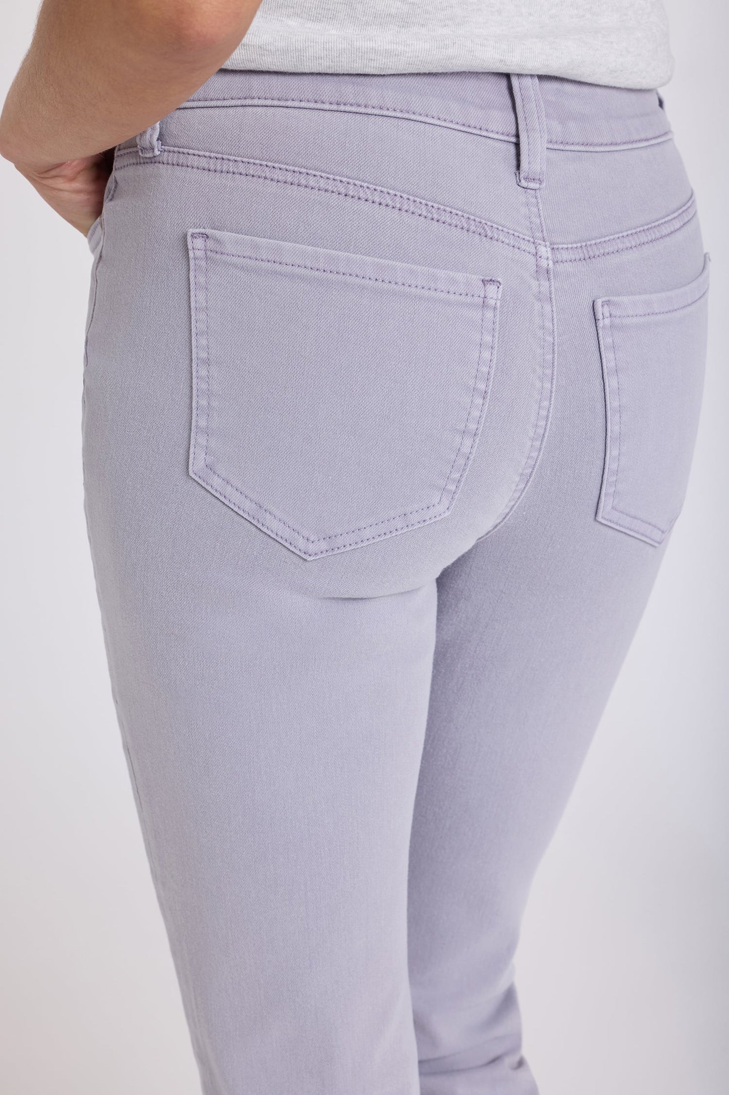 Sheri Slim Straight Ankle Jeans - Vintage Lavender