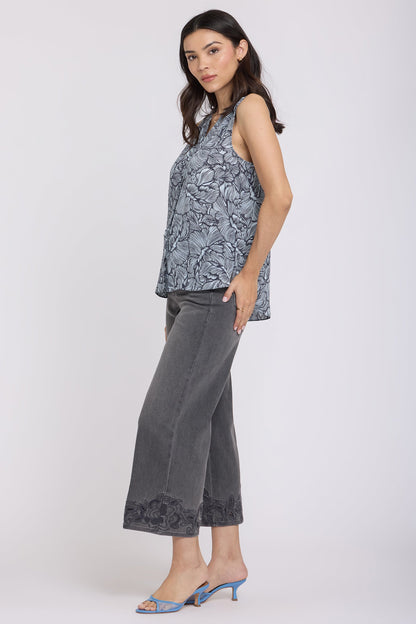 Sleeveless Pintuck Blouse - Aria Arabesque