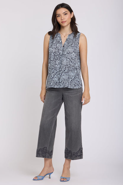 Sleeveless Pintuck Blouse - Aria Arabesque