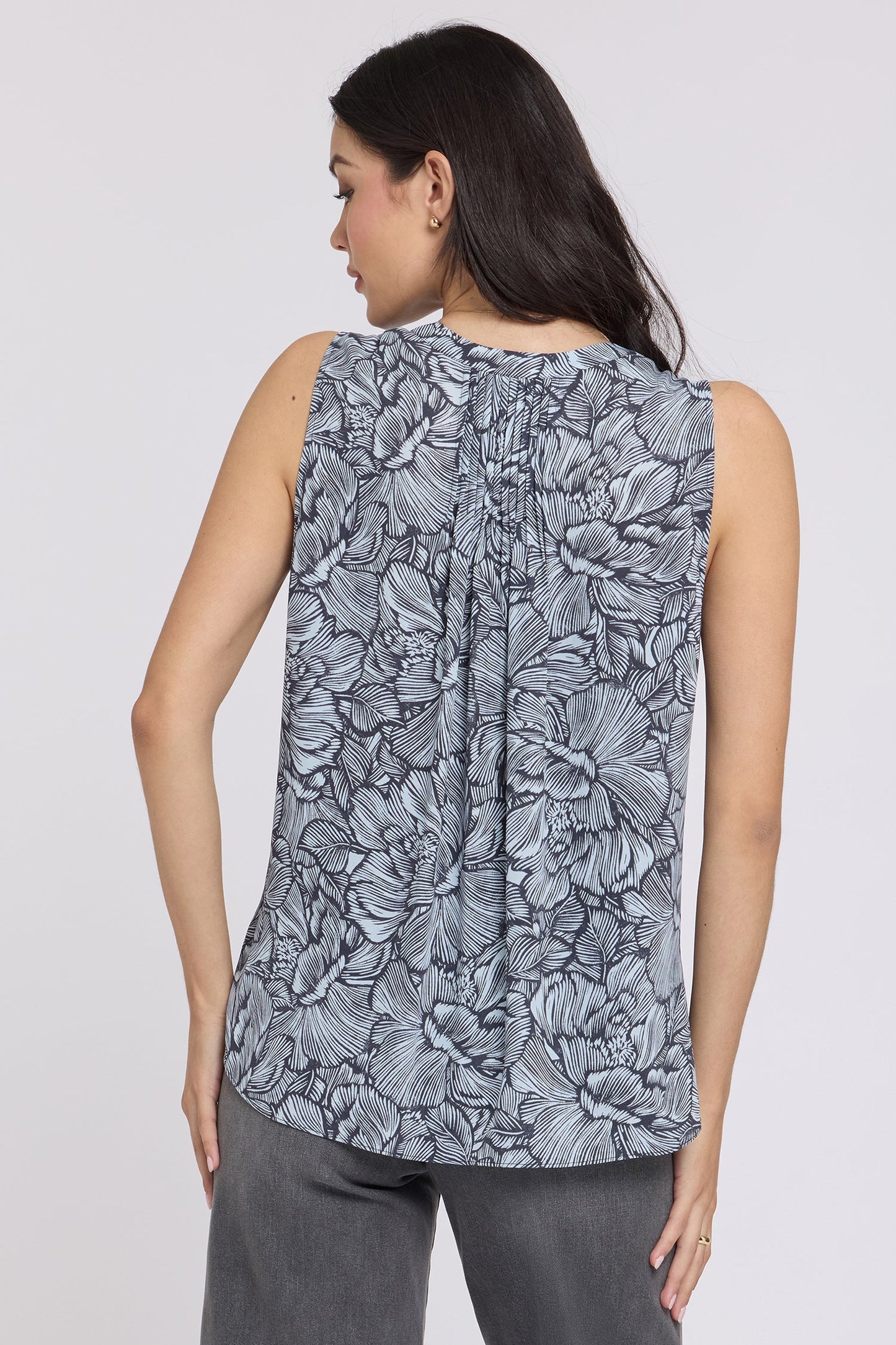 Sleeveless Pintuck Blouse - Aria Arabesque