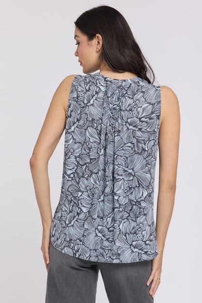 Sleeveless Pintuck Blouse - Aria Arabesque