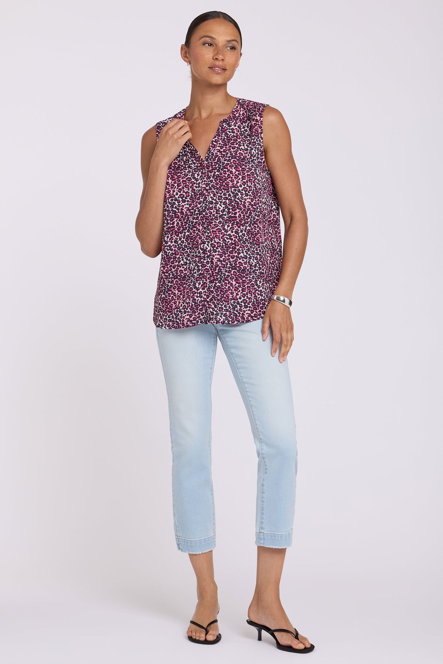 Sleeveless Pintuck Blouse - Catarina